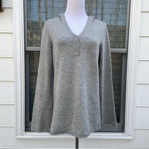 Shimera Cashmere 3-Button Gray Hooded Sweater M